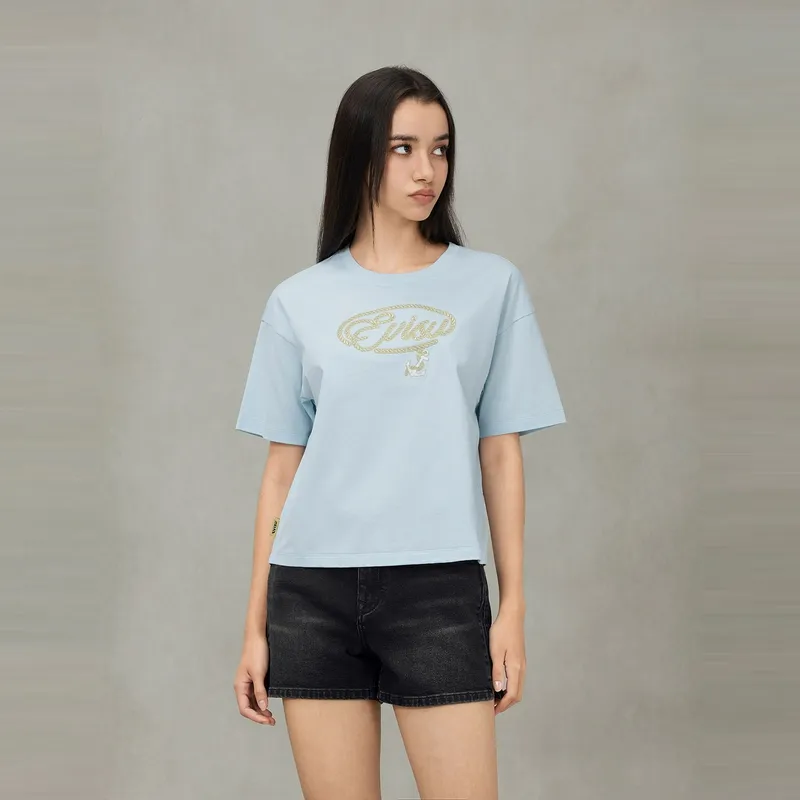 EVISU T Shirts Women's Light Blue-2