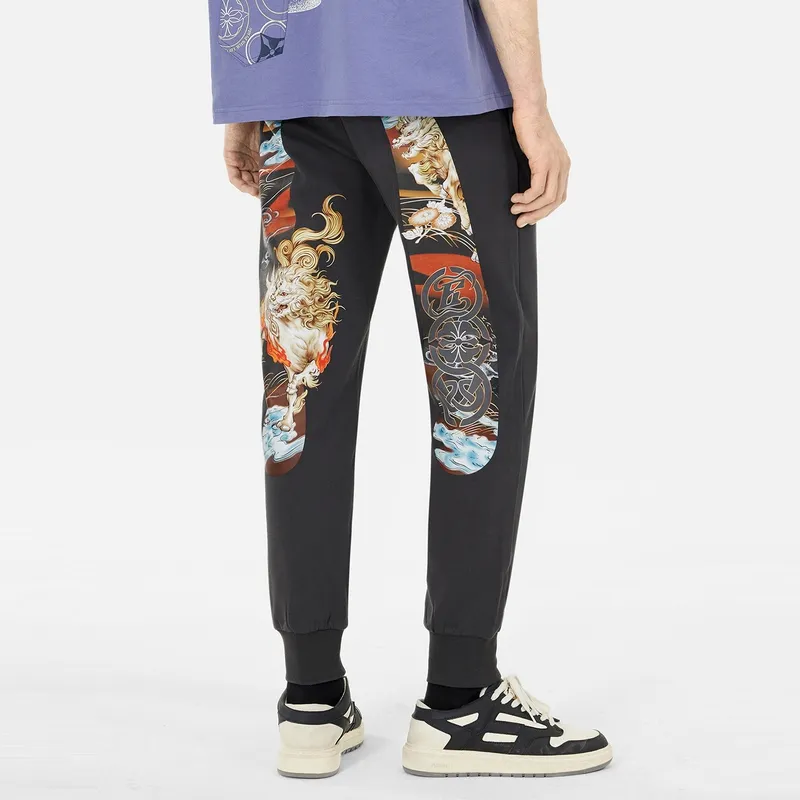 EVISU 2025 Spring Casual Pants Men's Charcoal Gray-2