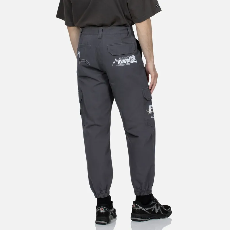 EVISU Cargo Pants Men Dark Gray-2