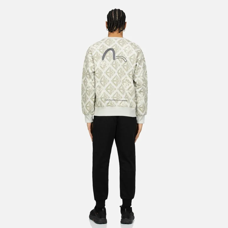EVISU Sweatshirts Men Apricot All Over The Floor-3