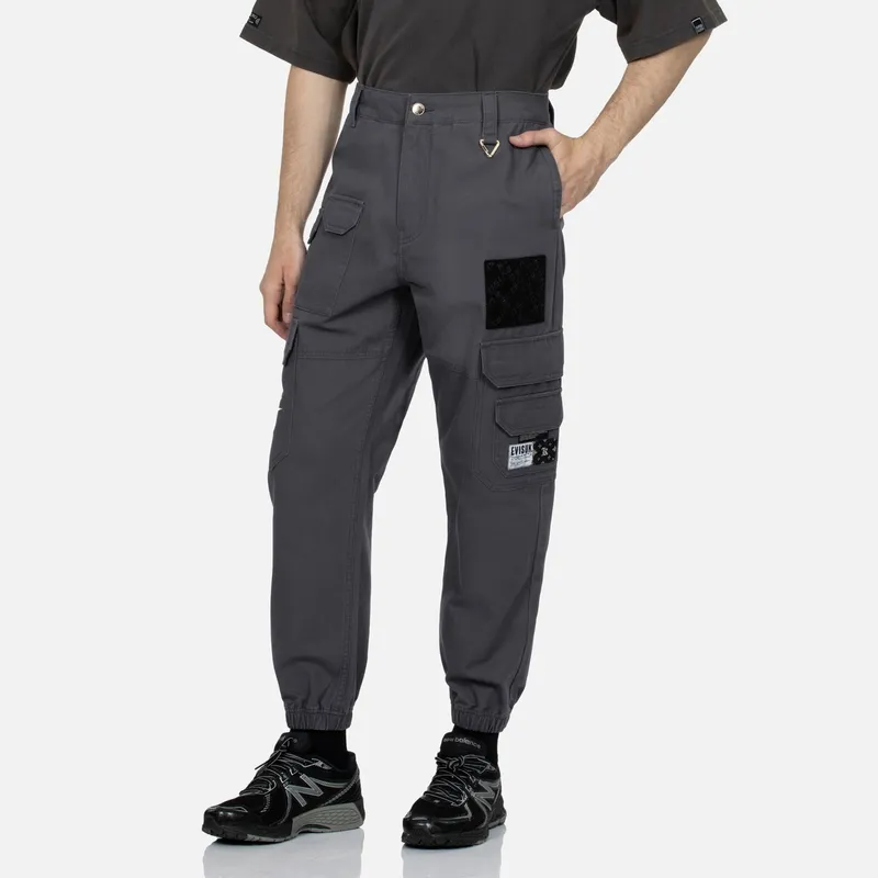 EVISU Cargo Pants Men Dark Gray-3