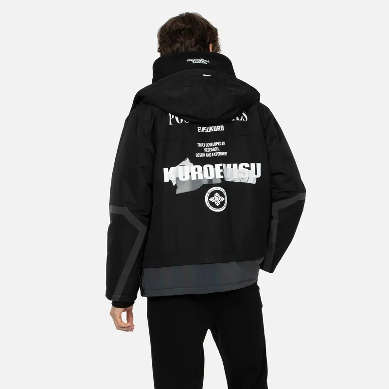 EVISU Puffer Jackets Men Black-2