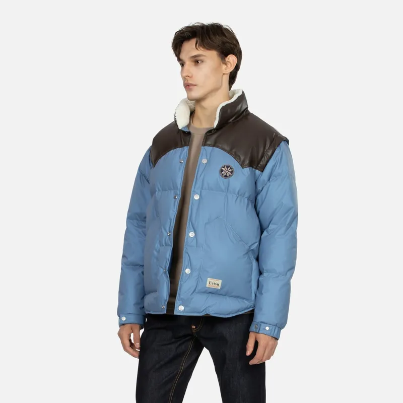 EVISU Down Jackets Men Dark Blue-5