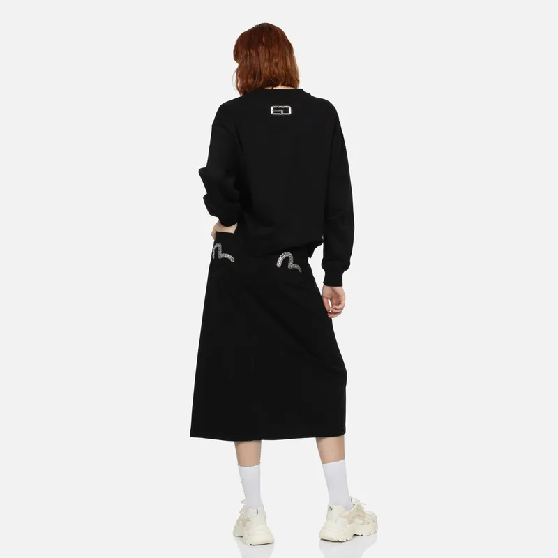 EVISU Casual Long Skirts Women's Black-5