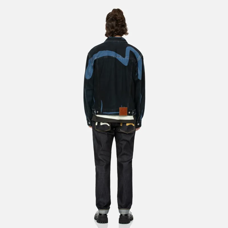 EVISU Denim Jacket Men's Denim Black All Over-3