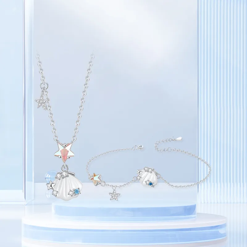 STQ S925 Silver Necklaces Women's Bestie Girlfriend Box-11