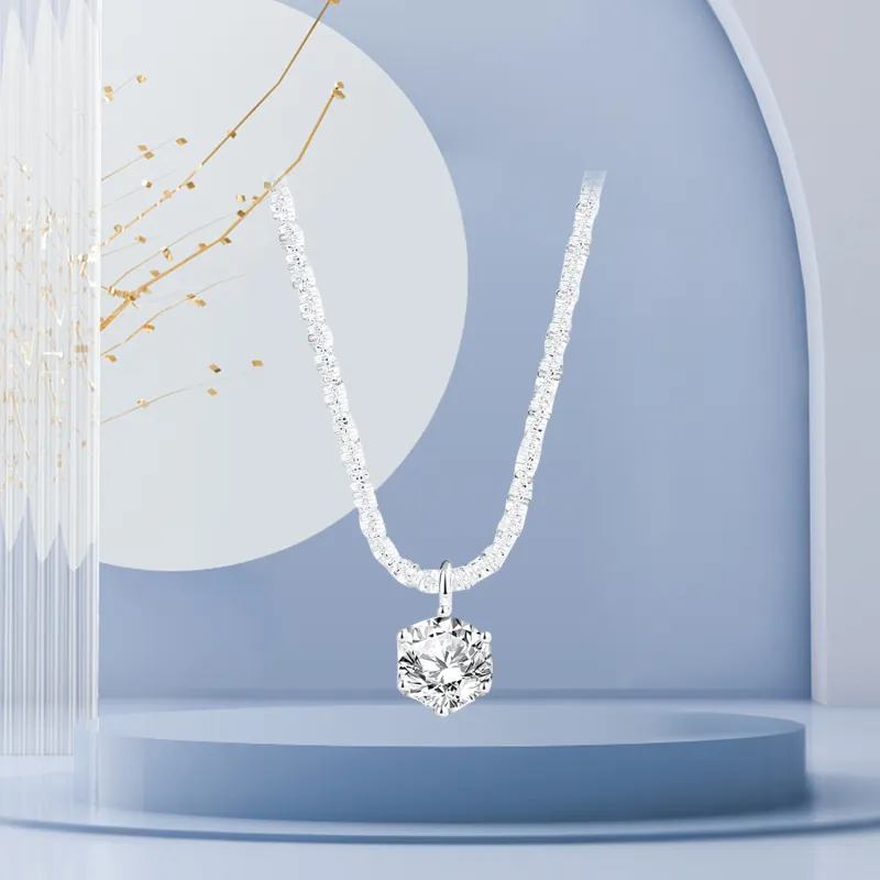 STQ S925 Silver Necklaces Women's-1