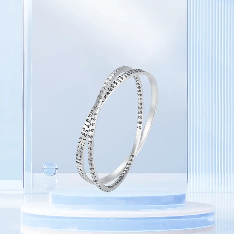 STQ S999 Fine Silver Sterling Silver Bracelets Women's Gift Box Set-4
