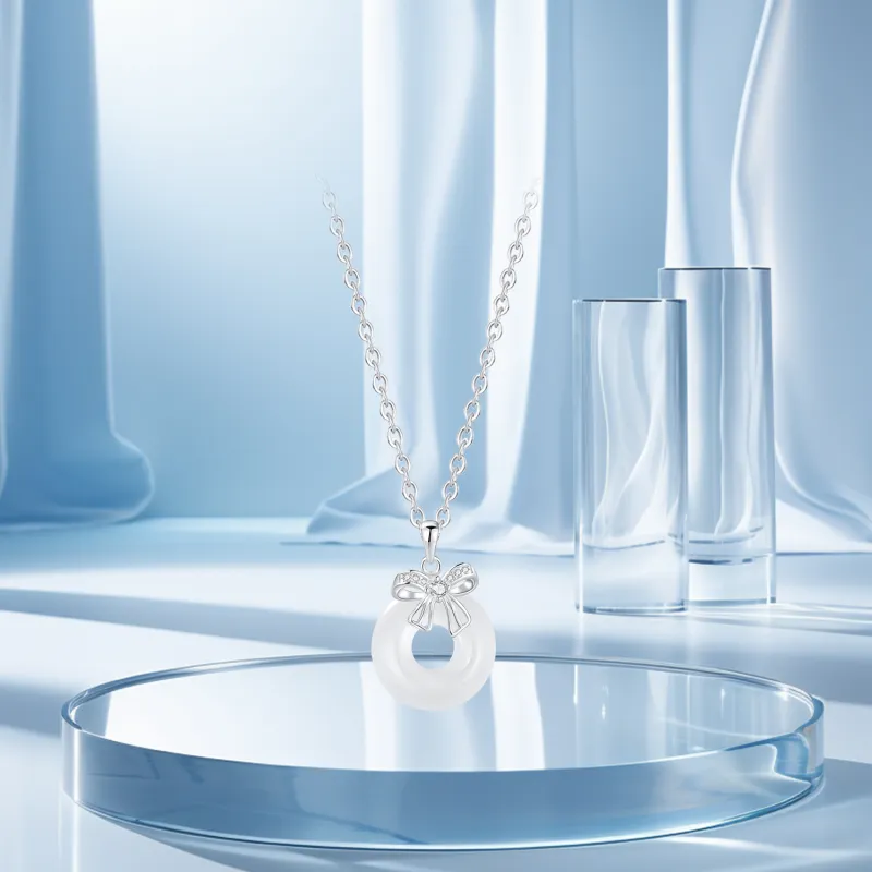 STQ S925 Silver Necklaces Women's Bestie Matching Gift Box Set-5