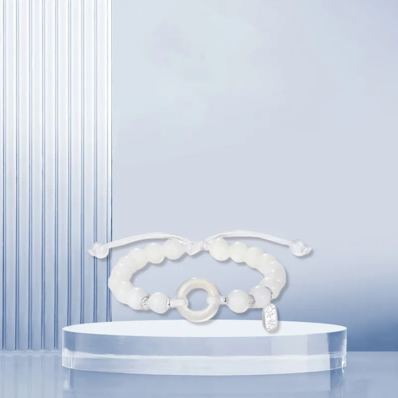 STQ White Jade Bodhi Bracelets Unisex-1