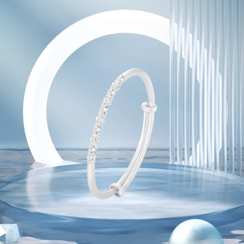 STQ S999 Fine Silver Bangles Women's-6