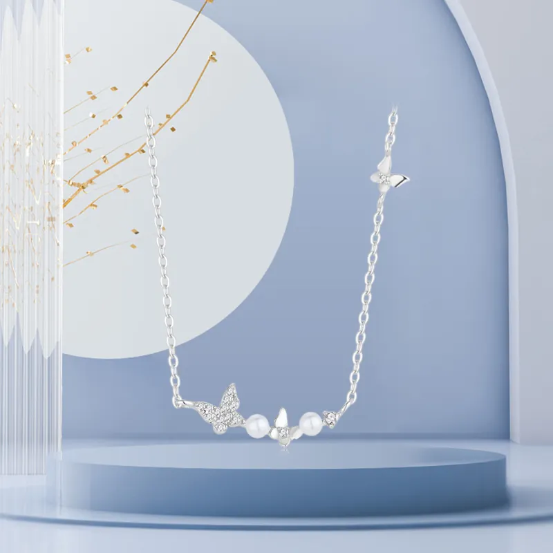 STQ S999 Fine Silver Necklaces Women's Gift Box Set-1