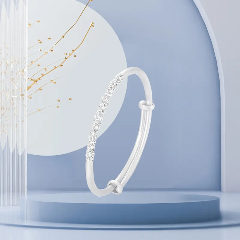 STQ S999 Fine Silver Bangles Women's-5