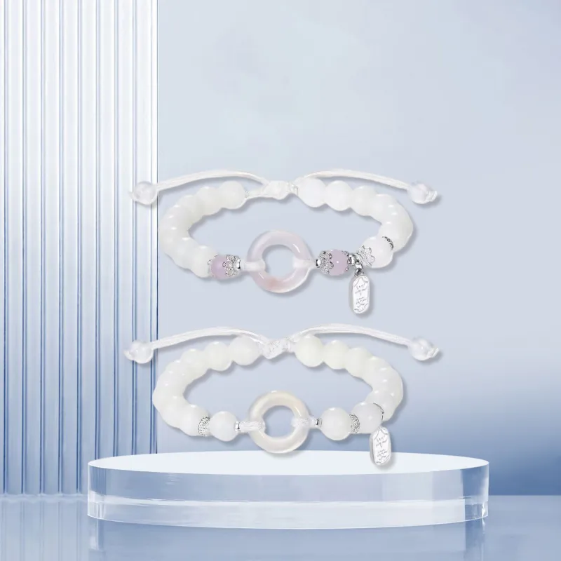 STQ White Jade Bodhi Bracelets Unisex-7