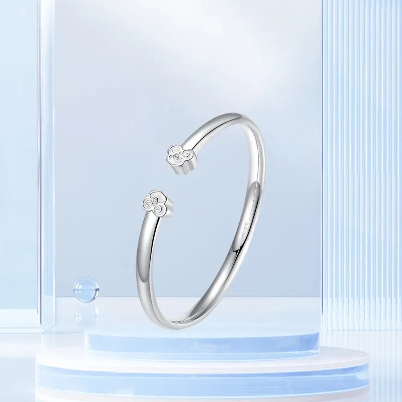 STQ S999 Fine Silver Sterling Silver Bracelets Women's-4