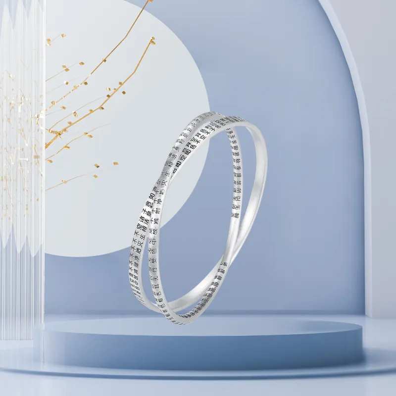 STQ S999 Fine Silver Sterling Silver Bracelets Women's Gift Box Set-1