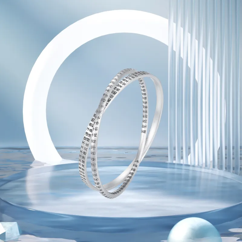 STQ S999 Fine Silver Sterling Silver Bracelets Women's Gift Box Set-2