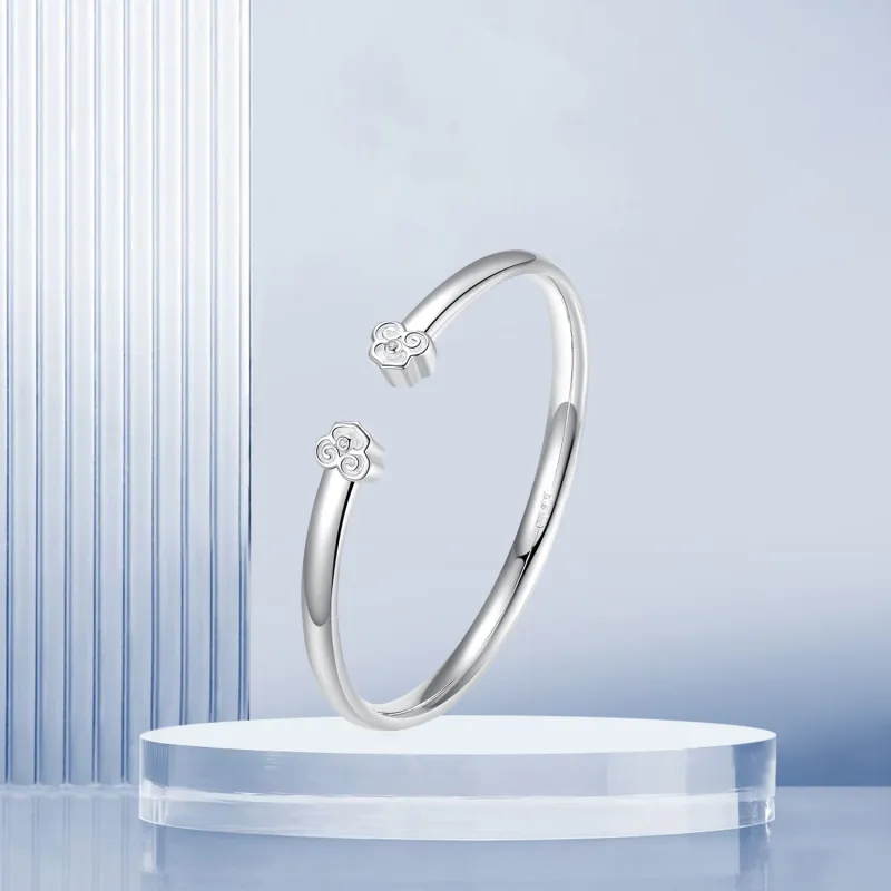 STQ S999 Fine Silver Sterling Silver Bracelets Women's-3