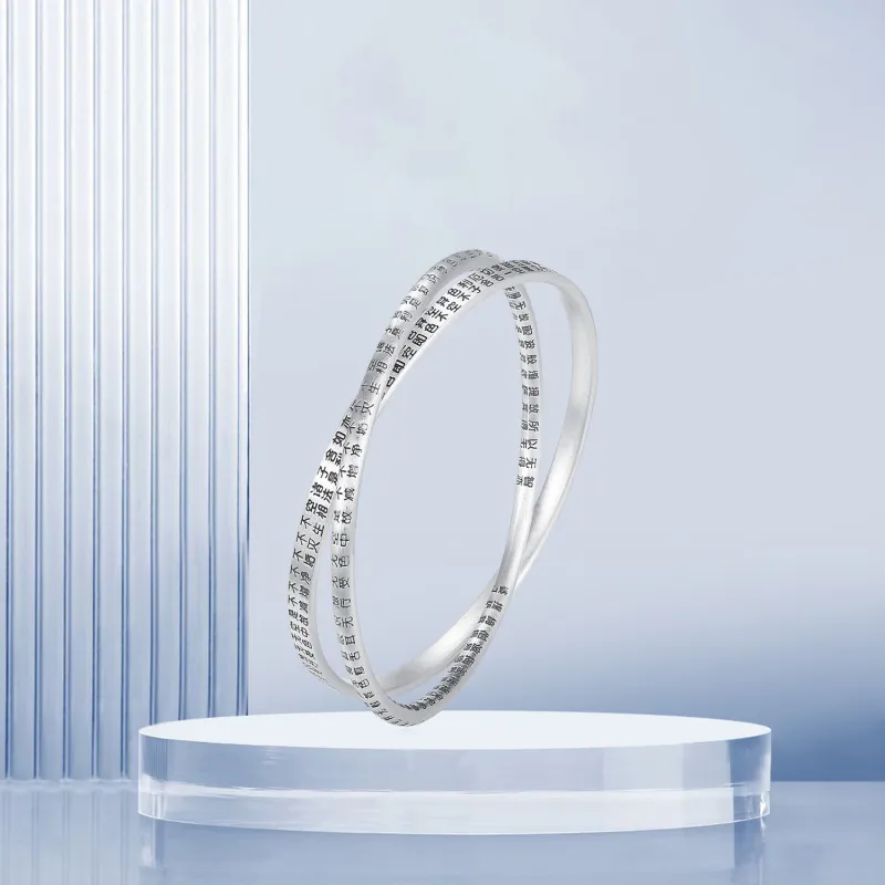 STQ S999 Fine Silver Sterling Silver Bracelets Women's Gift Box Set-3