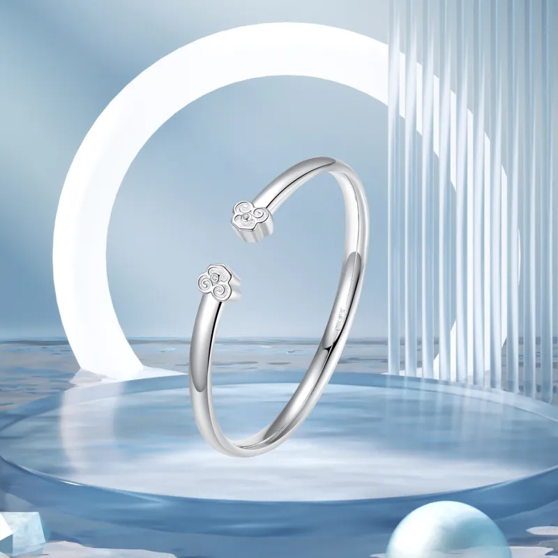 STQ S999 Fine Silver Sterling Silver Bracelets Women's-2
