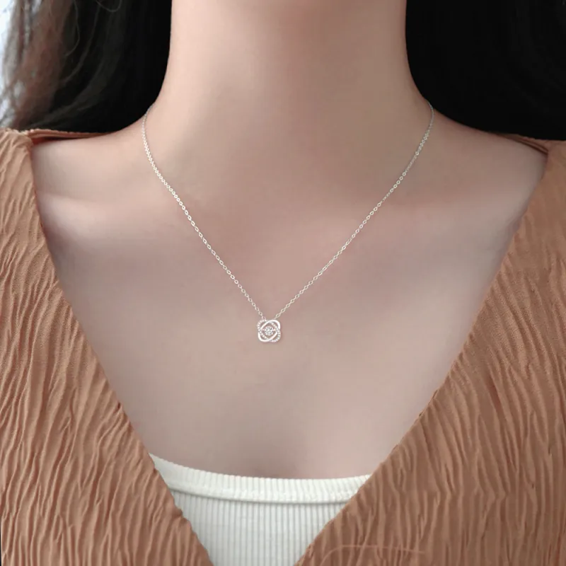 FORCHI Zircon Necklaces Women's Couple's Anniversary Birthday Gift For Girl-3
