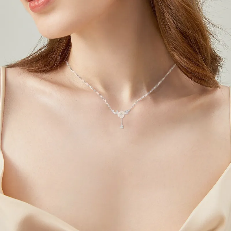 FORCHI Zircon Necklaces Women's Love Confession Date-3
