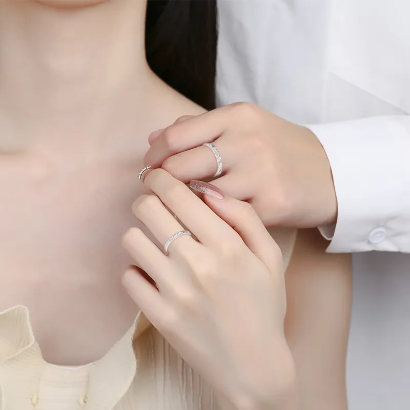 FORCHI Sterling Silver Rings Unisex Anniversary Gift For Girl-5