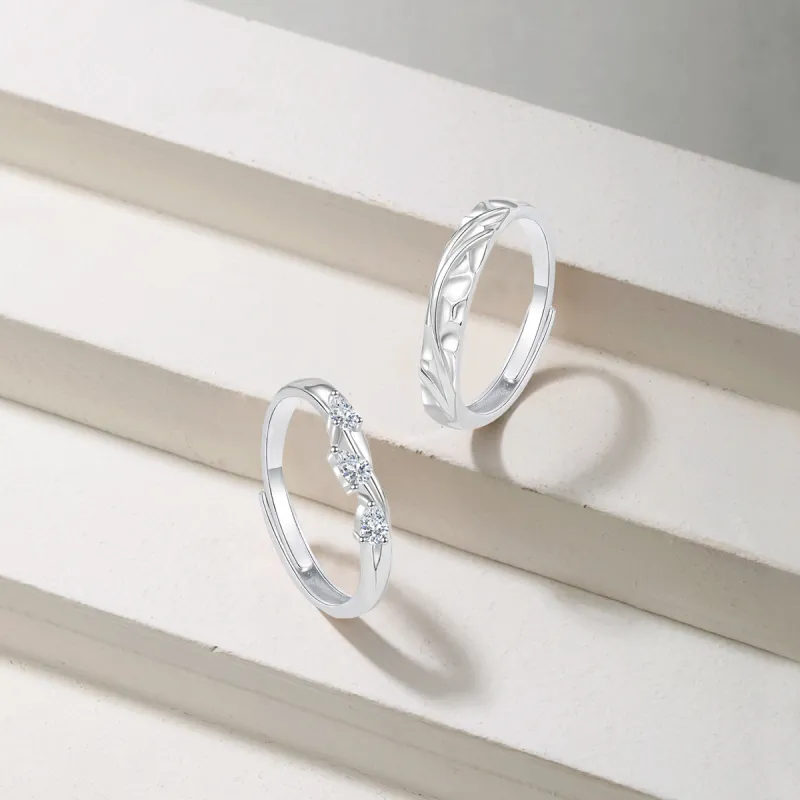 FORCHI Sterling Silver Rings Unisex Anniversary Birthday Gift-2