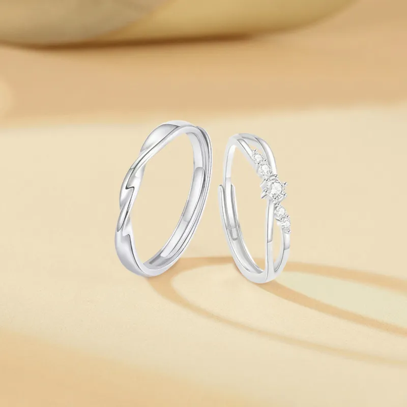 FORCHI Sterling Silver Rings Unisex Anniversary Birthday Gift-1