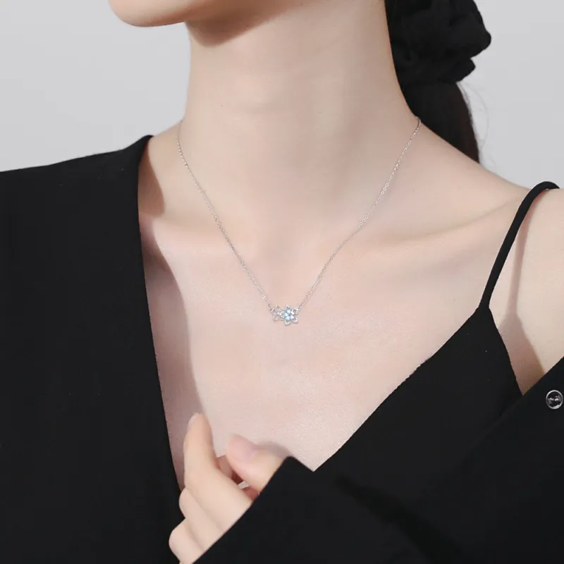 FORCHI Sterling Silver Necklaces Women's Spring Love Confession A Date For Students-1