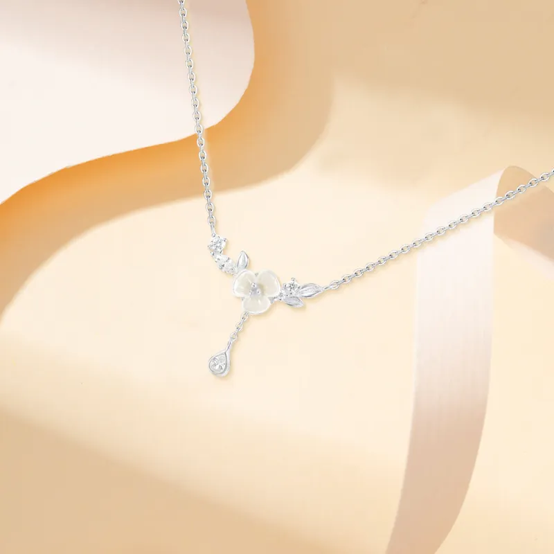FORCHI Zircon Necklaces Women's Love Confession Date-4