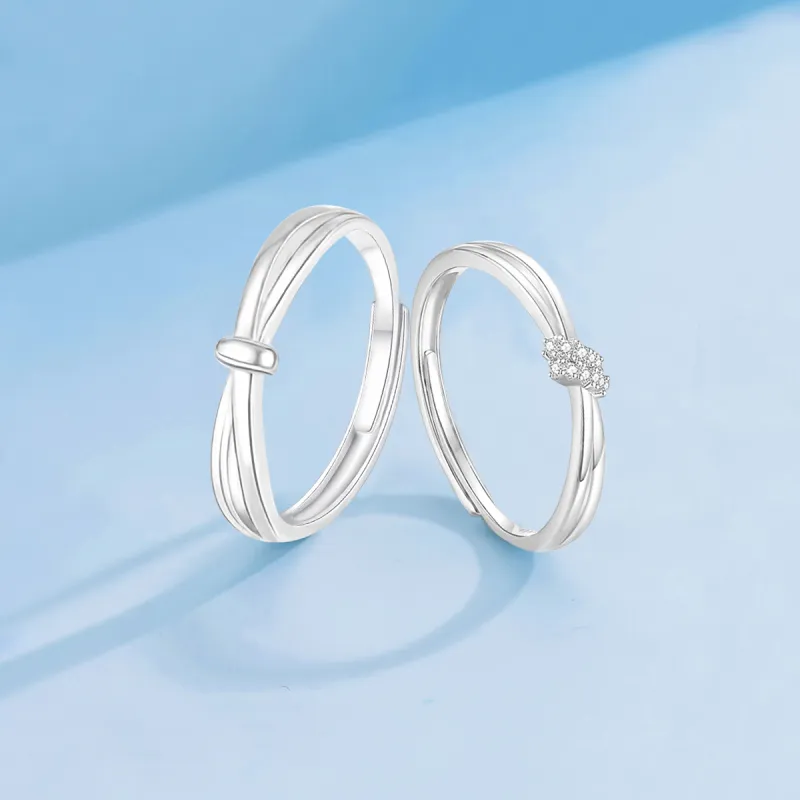 FORCHI Sterling Silver Rings Unisex Anniversary Birthday Gift-2
