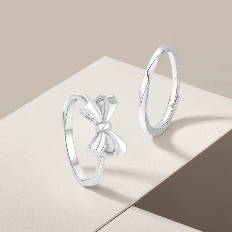 FORCHI Sterling Silver Rings Unisex Bestie Birthday Gift-2