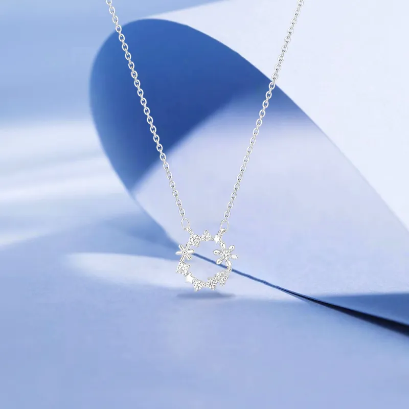 FORCHI Zircon Necklaces Women's Couple's Anniversary Birthday Gift For Girl-4