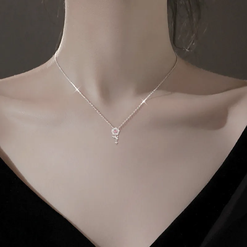 FORCHI S925 Silver Necklaces Women's Dating Confession-3