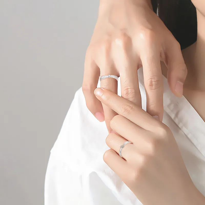 FORCHI Sterling Silver Rings Unisex Anniversary Birthday Gift-1