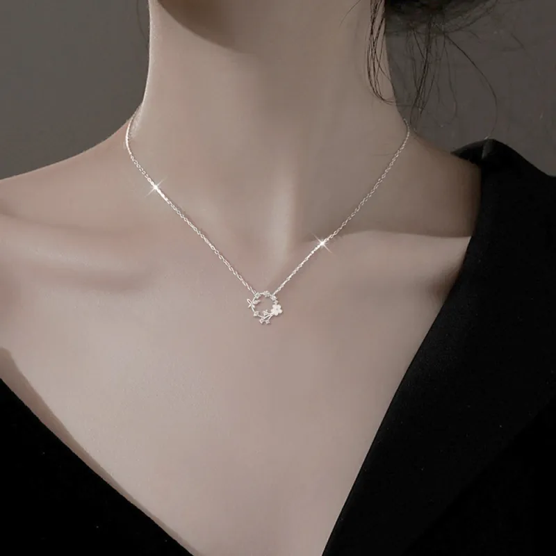 FORCHI Sterling Silver Necklaces Women's Date Students Love Confession-1