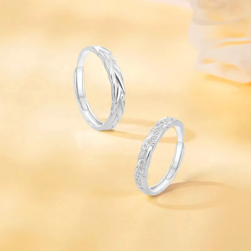 FORCHI Sterling Silver Rings Unisex Anniversary Gift For Girl-4