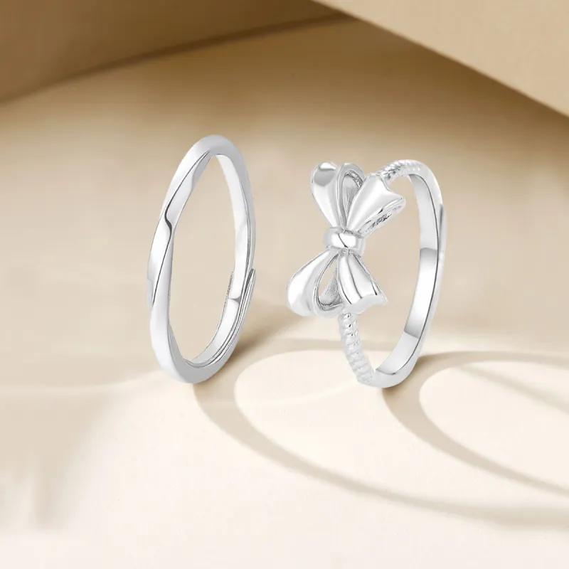 FORCHI Sterling Silver Rings Unisex Bestie Birthday Gift-4
