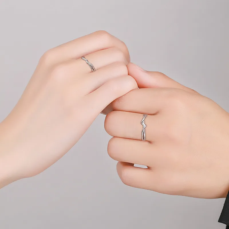 FORCHI Sterling Silver Rings Unisex Anniversary Birthday Gift-1