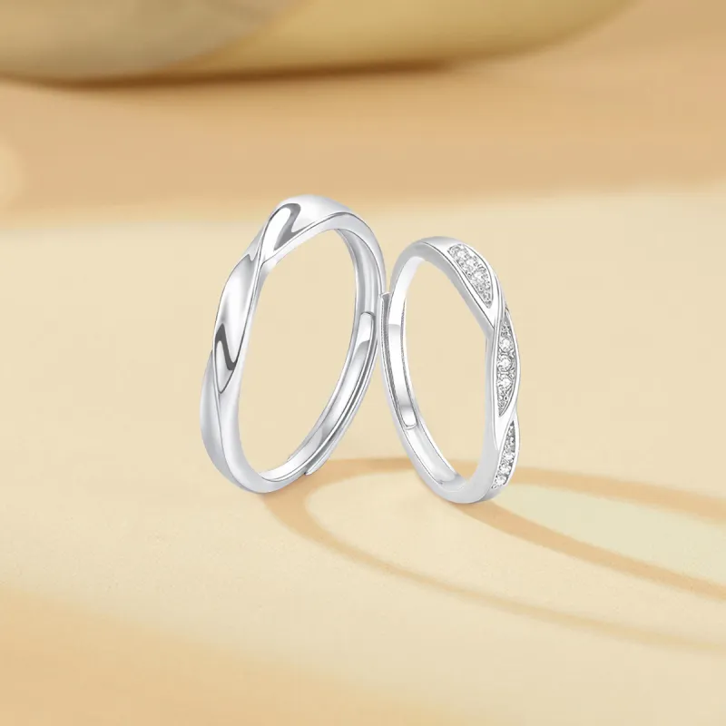FORCHI Sterling Silver Rings Unisex Birthday And Anniversary Gift-6