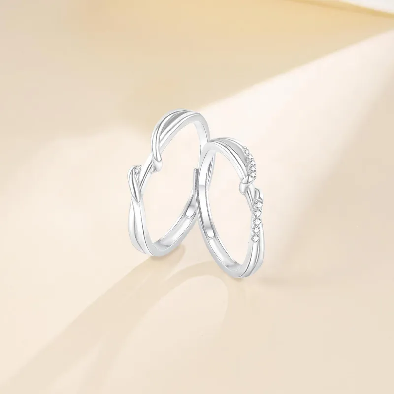 FORCHI Sterling Silver Rings Unisex Anniversary Birthday Gift-2