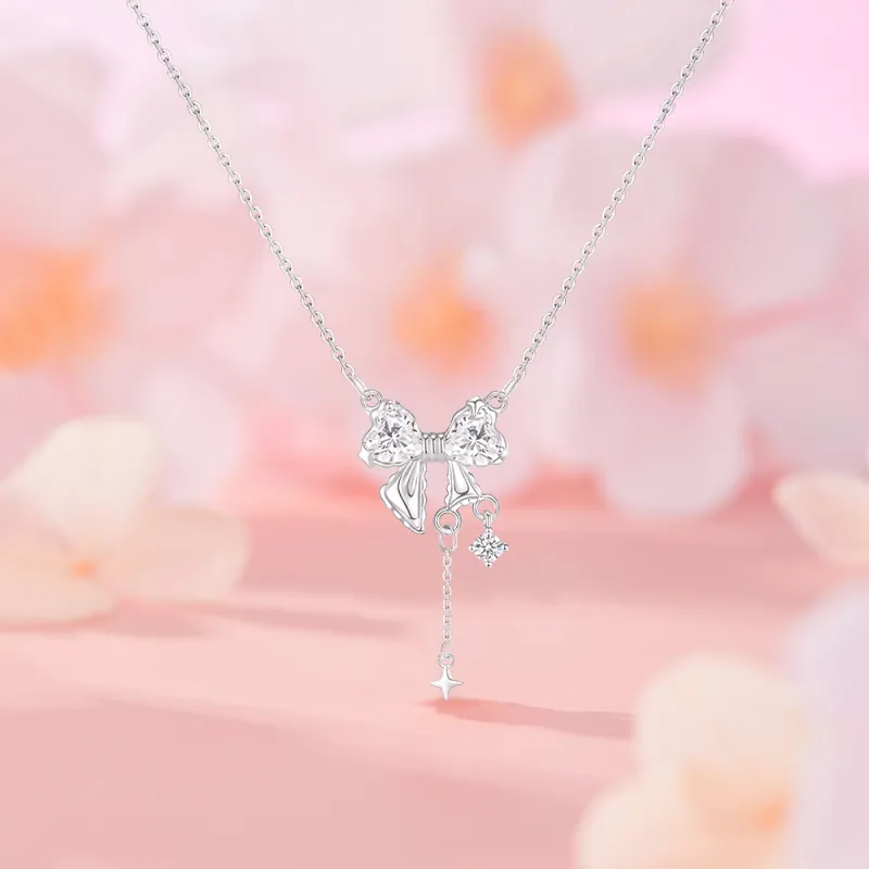 FORCHI Zircon S925 Silver Necklaces Women's Couple's Anniversary Birthday Gift-2