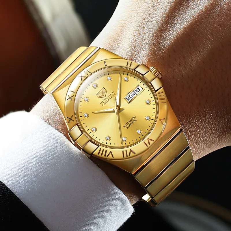 Jin Shi Dun Artisan Collection Mechanical Movement Stainless Steel Watchband Watch Men's Watches White Dial-10