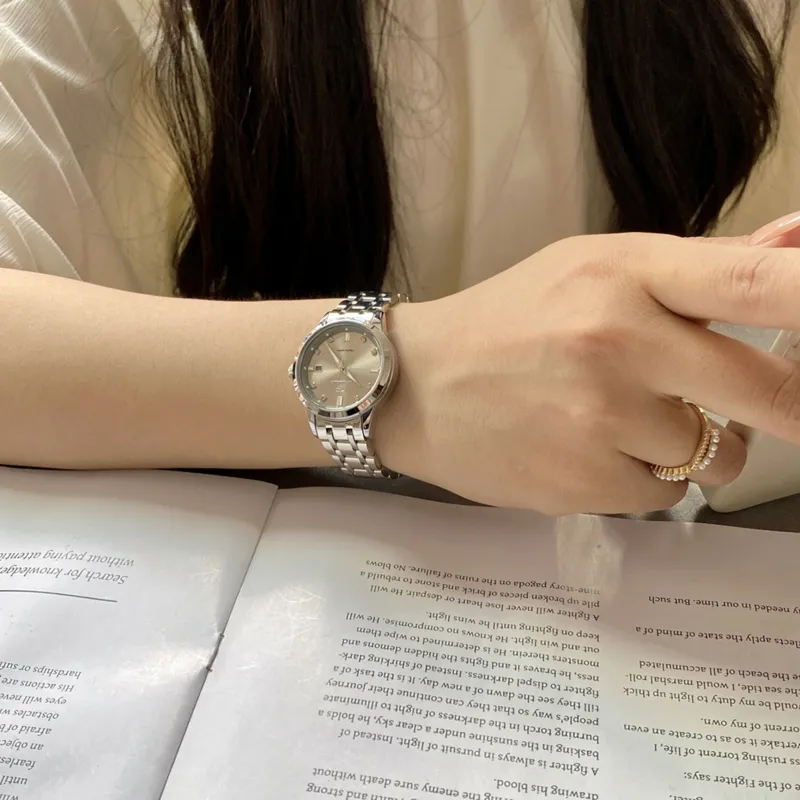 Jin Shi Dun Mechanical Movement Stainless Steel Watchband Watch Women's Watch White Dial-21