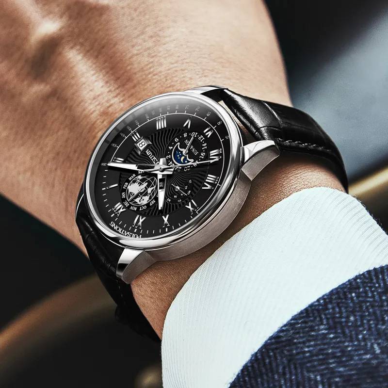 Jin Shi Dun Artisan Collection Mechanical Movement Watch Men's Watches White Dial-1