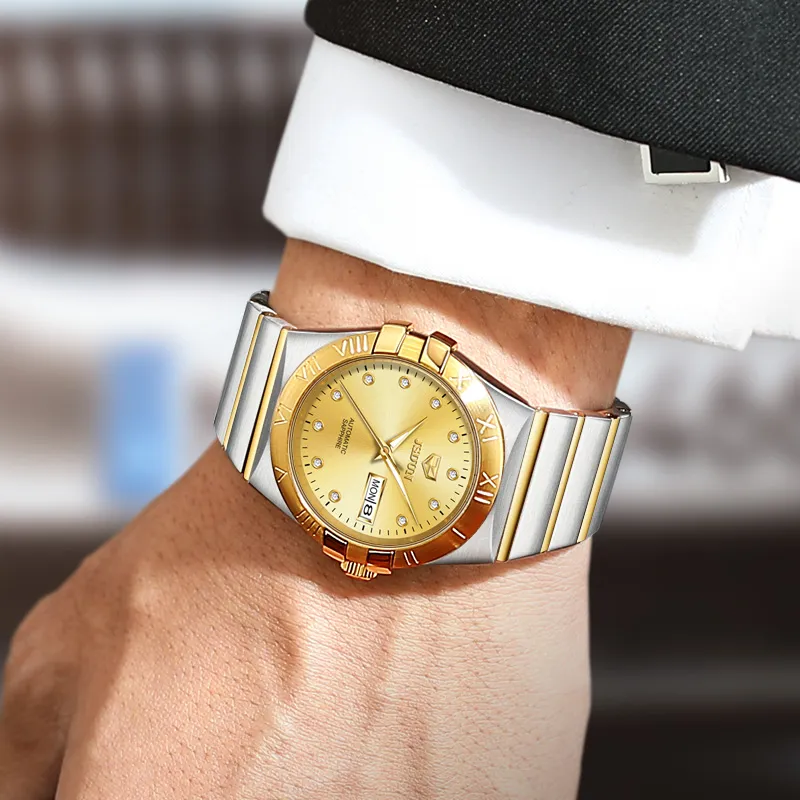 Jin Shi Dun Artisan Collection Mechanical Movement Stainless Steel Watchband Watch Men's Watches White Dial-6