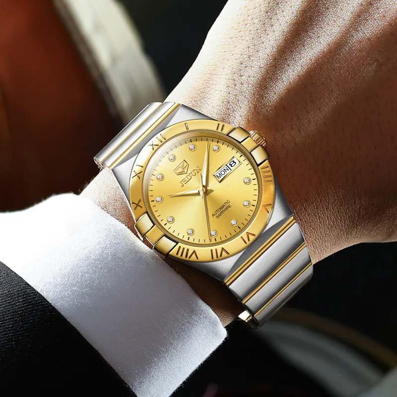 Jin Shi Dun Artisan Collection Mechanical Movement Stainless Steel Watchband Watch Men's Watches White Dial-5