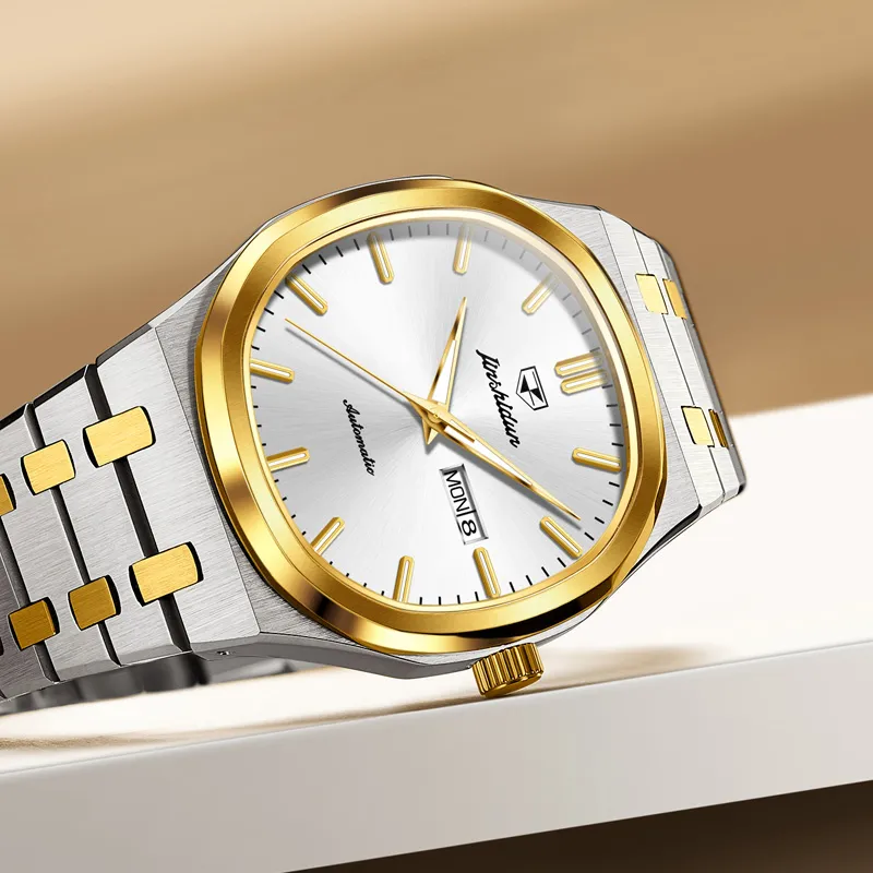 Jin Shi Dun Artisan Collection Mechanical Movement Stainless Steel Watchband Watch Men's Watches White Dial-13