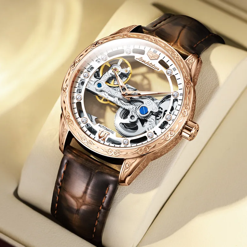 Jin Shi Dun Automatic Mechanical Movement Men's Watches Cut Out Dial-17